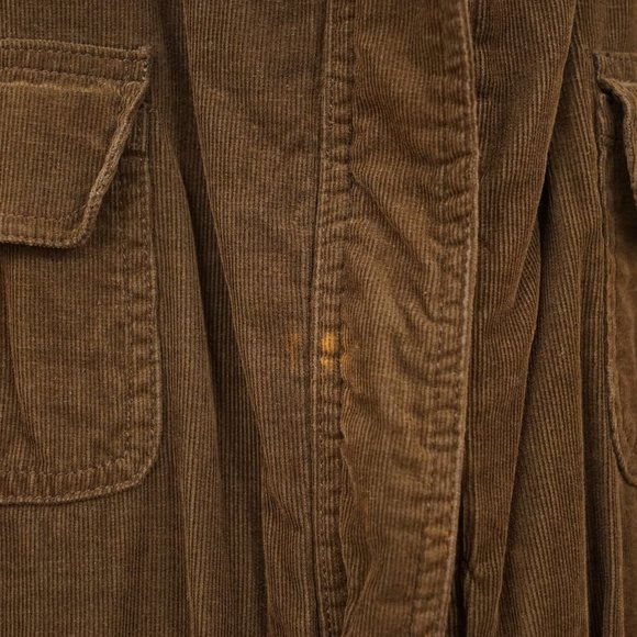 Ladies Lane Crawford 2X Medium Weight Brown Corduroy Jacket Quilted Lining - Picture 4 of 9